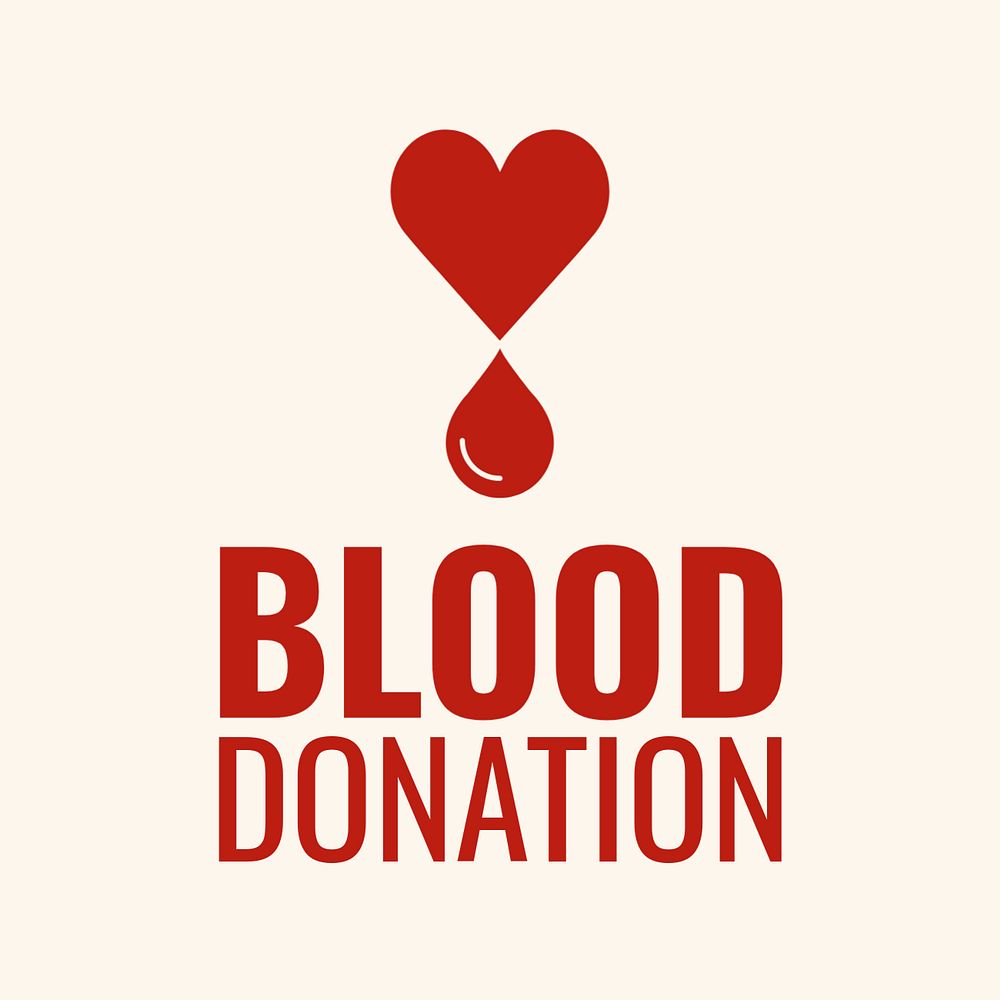 Blood donation Instagram post template, editable text