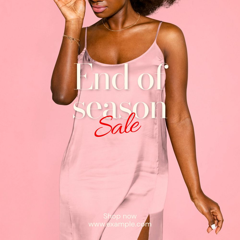 End of season sale  Instagram post template, editable text