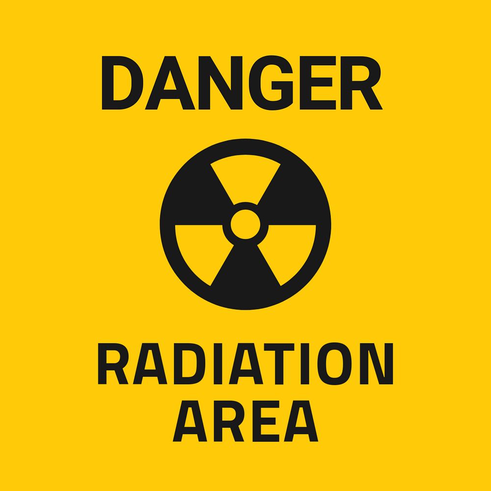 Radiation area Instagram post template, editable text