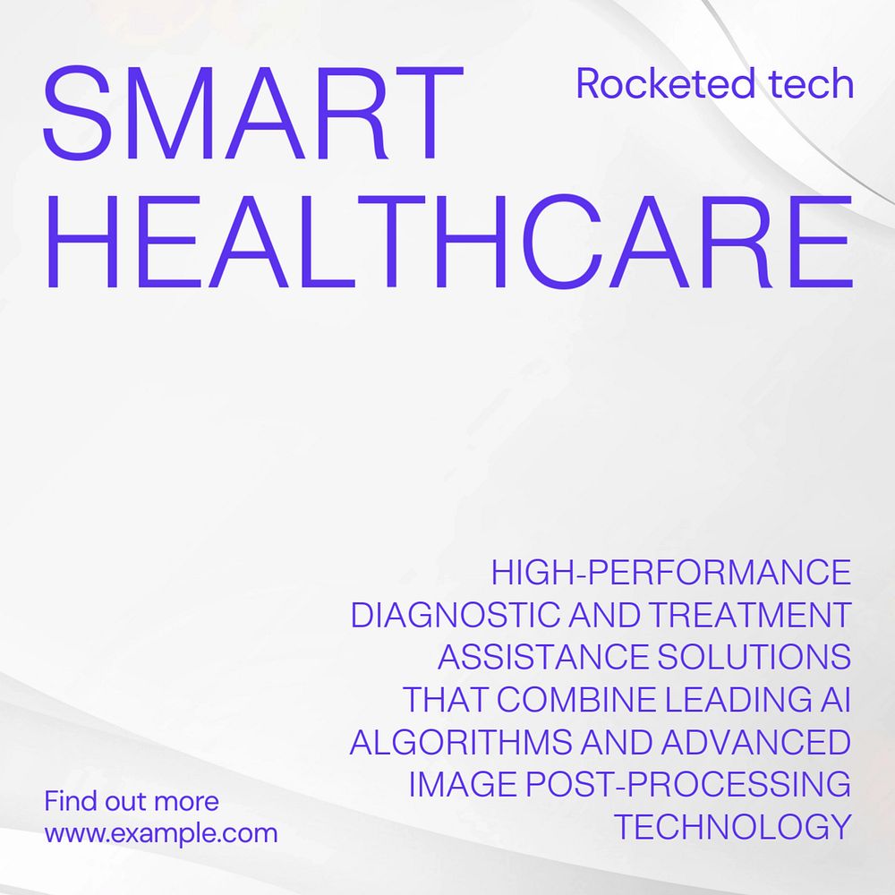 Smart healthcare Instagram post template, editable text