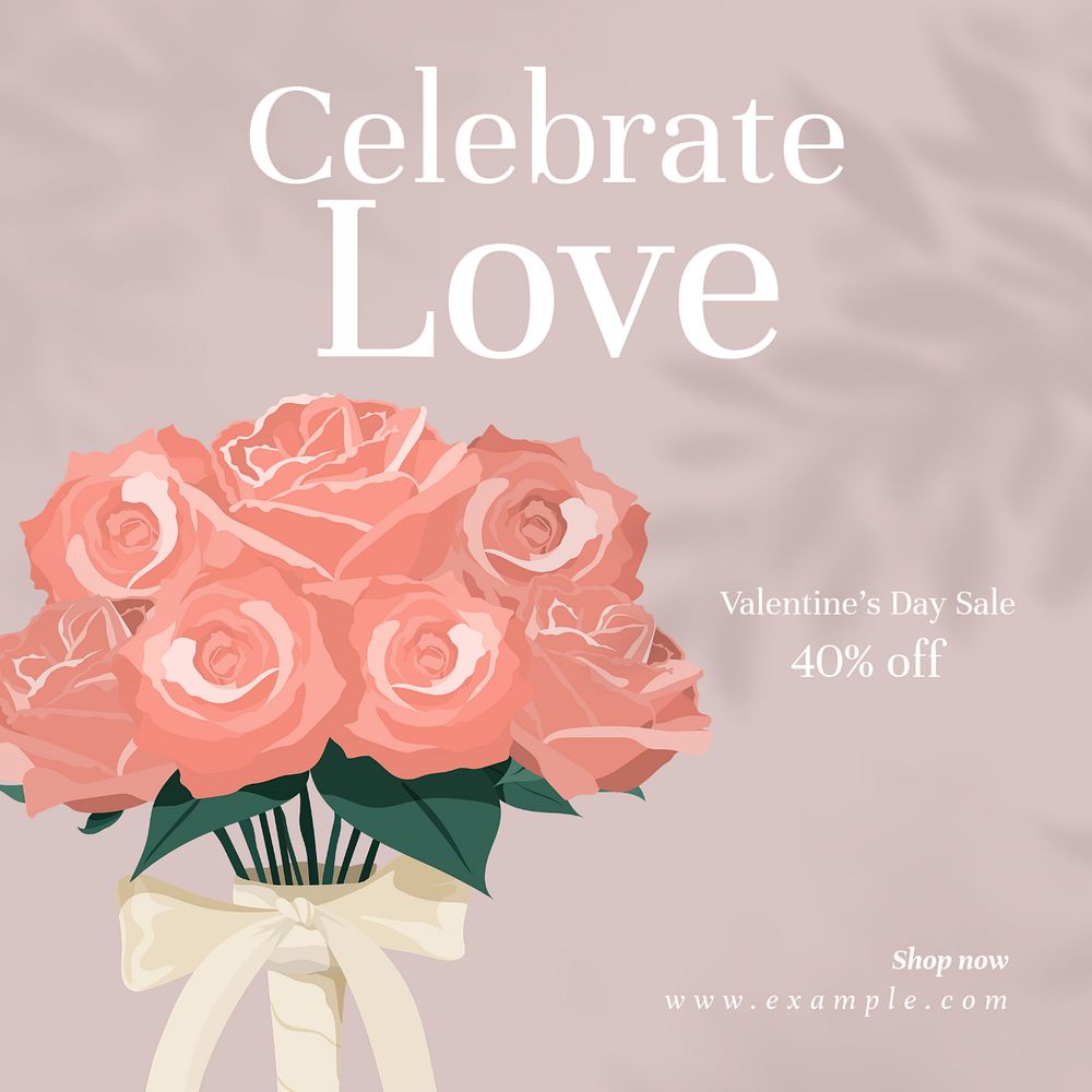 Celebrate love sale Instagram post template, editable text