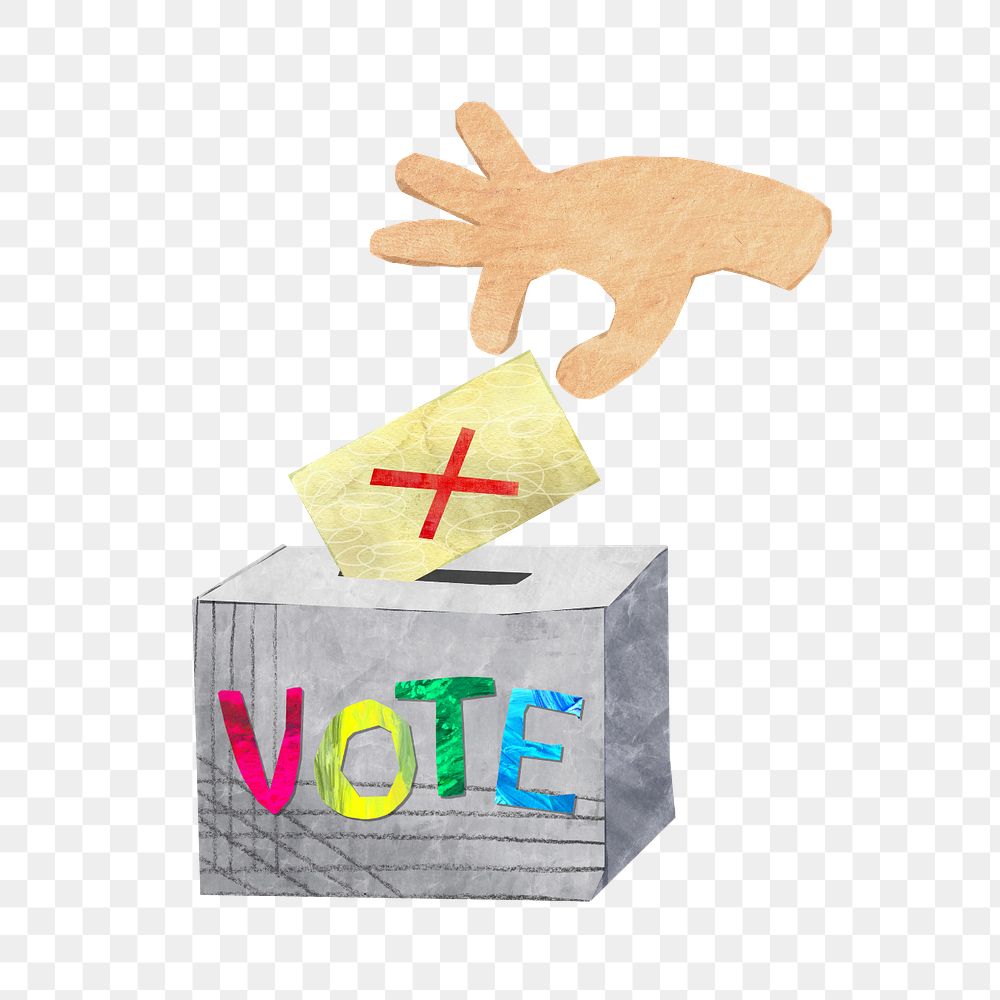 No vote ballot, election voting paper craft element, editable design