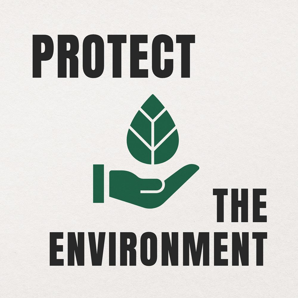 Protect our environment Instagram post template, editable text