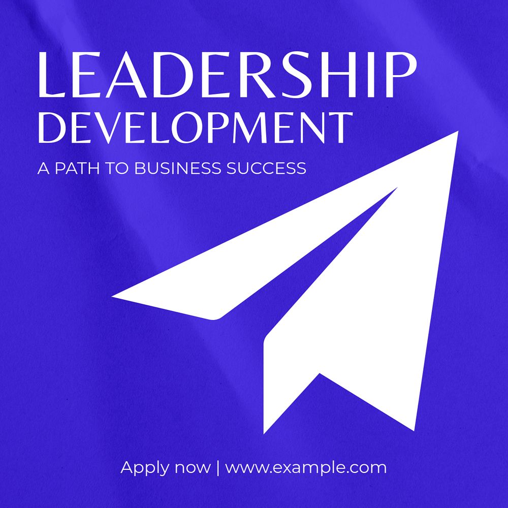 Leadership development Instagram post template, editable text