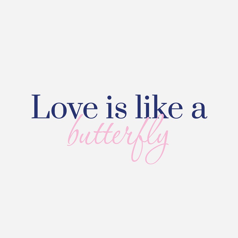 Love quote Instagram post template, editable text