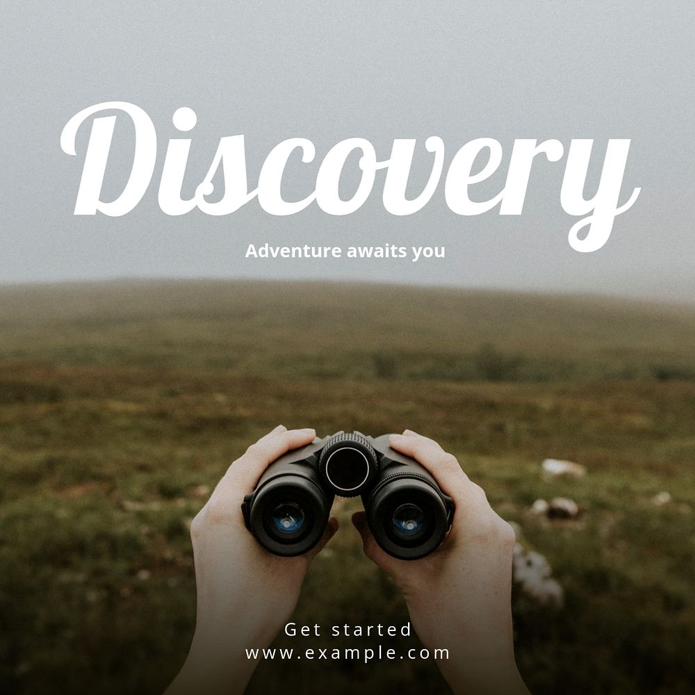 Discovery Instagram post template, editable text