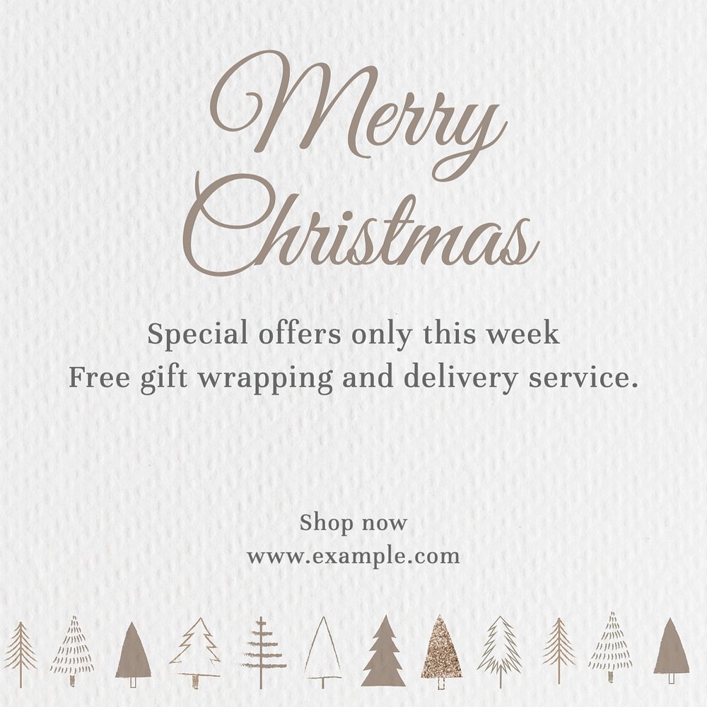 Christmas sale Instagram post template, editable text