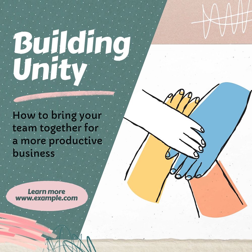 Building unity Instagram post template, editable text