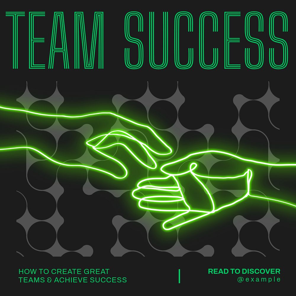 Team success Instagram post template, editable text