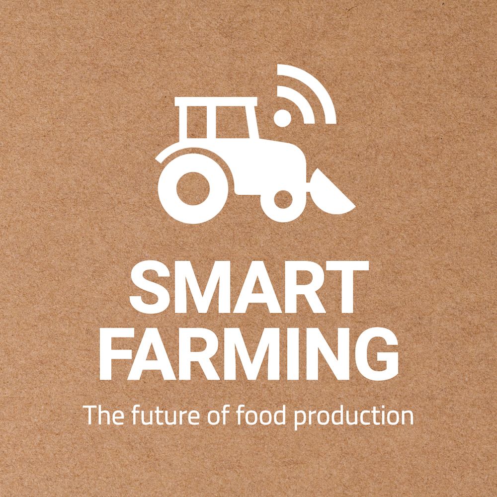 Smart farming Instagram post template, editable text