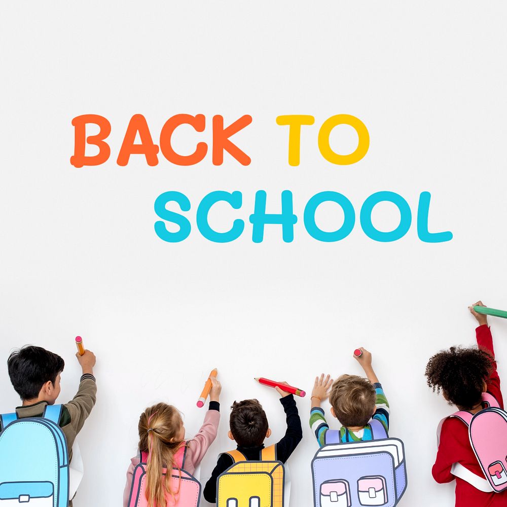 Back to school Instagram post template, editable text