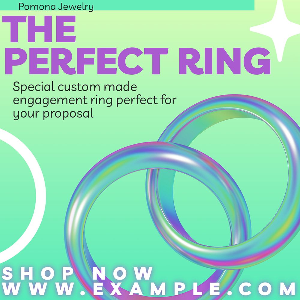 The perfect ring Instagram post template, editable text