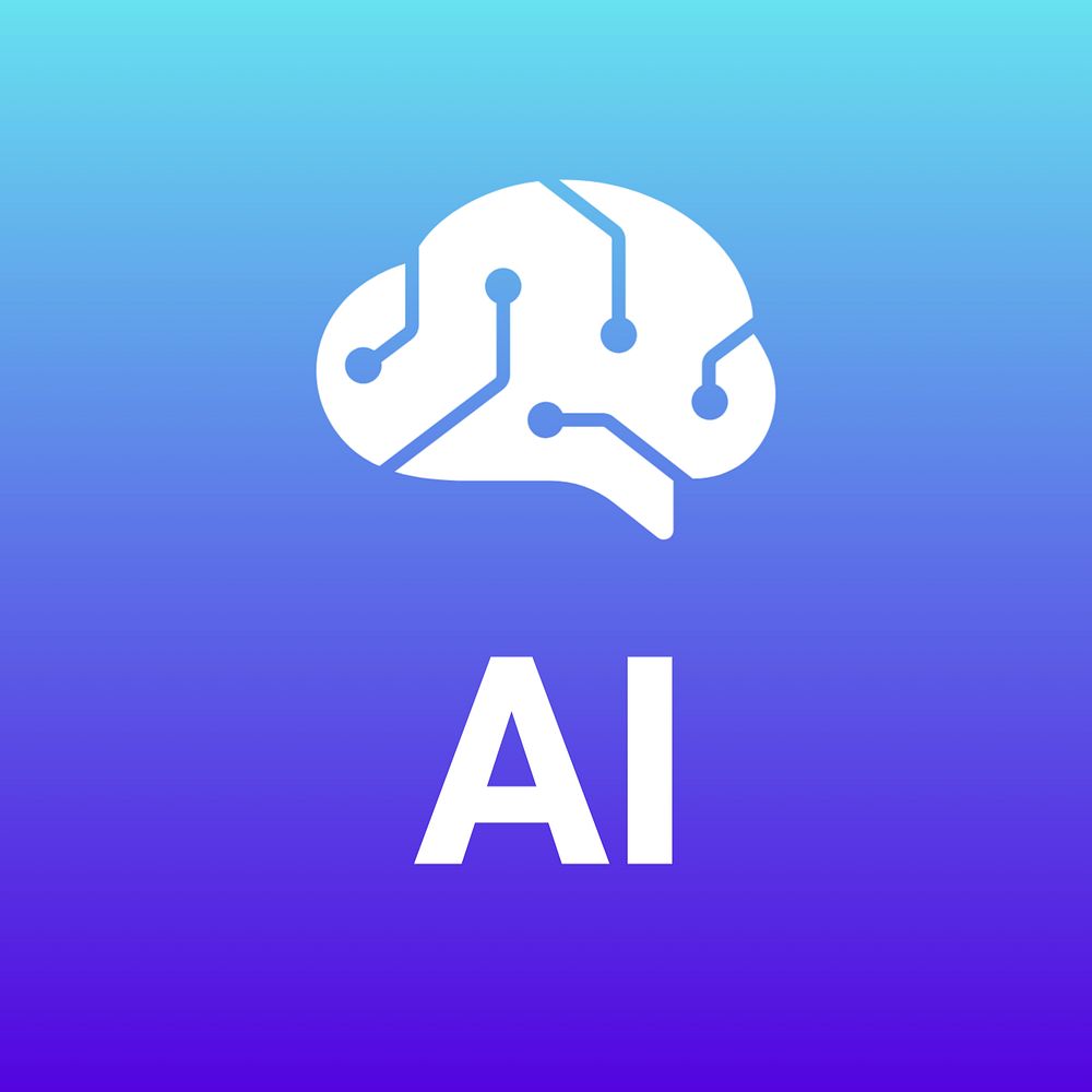 Artificial intelligence Instagram post template, editable text