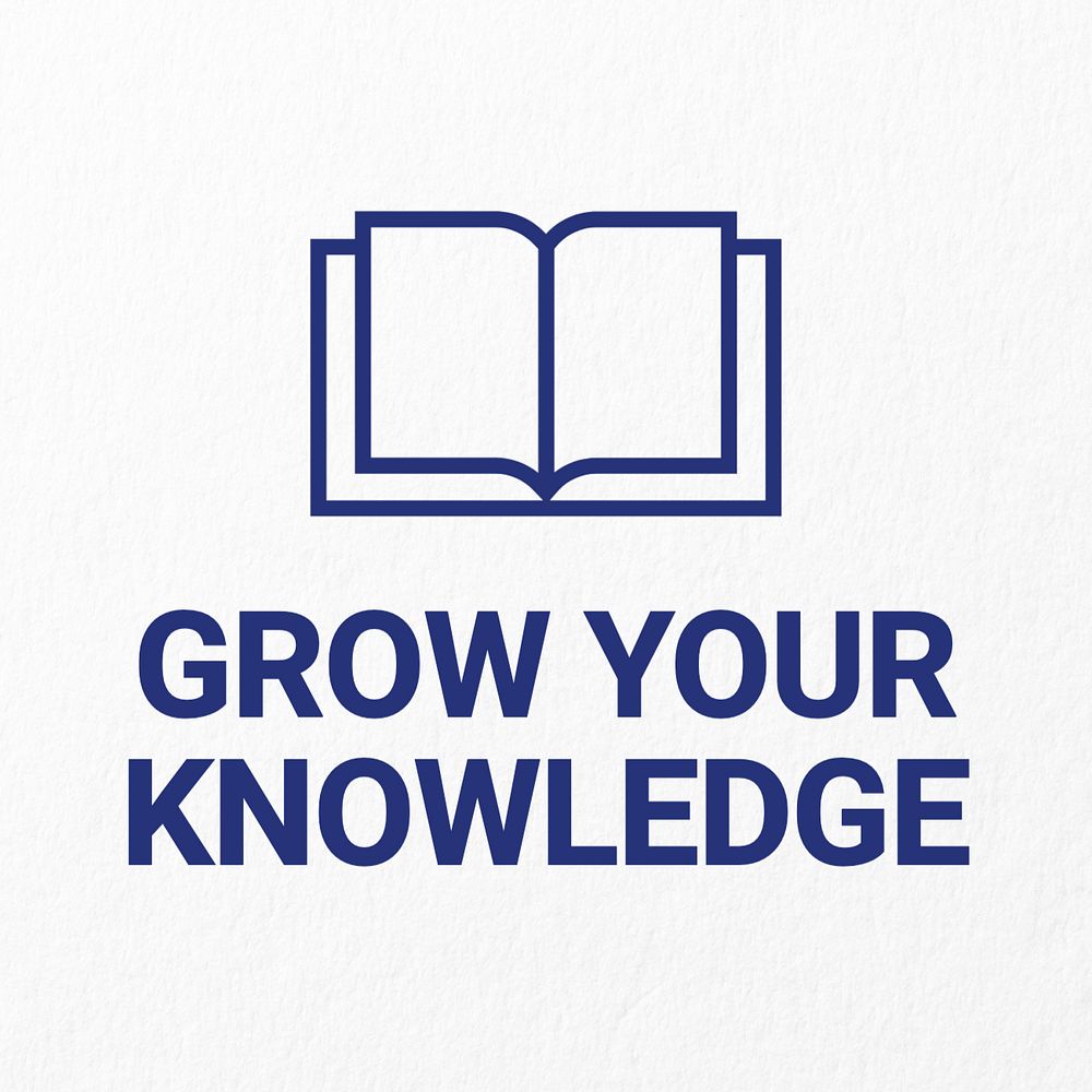 Knowledge Instagram post template, editable text