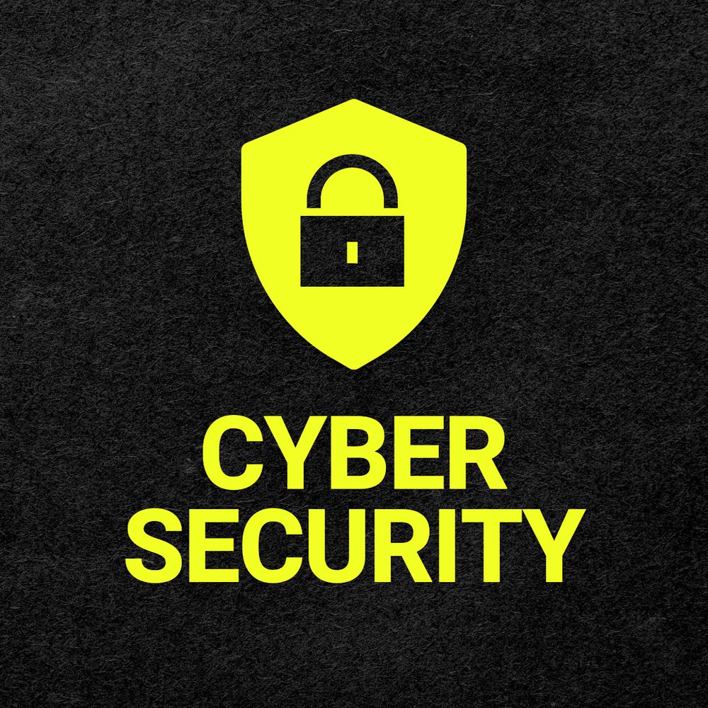 Cyber security Instagram post template, editable text