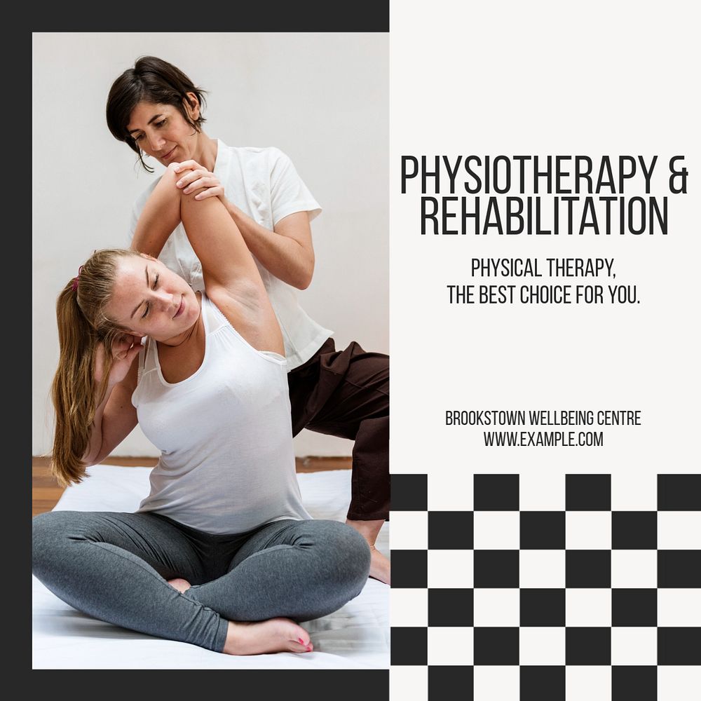 Physical therapy Instagram post template, editable text