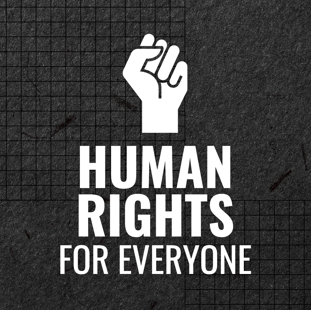 Human rights Instagram post template, editable text