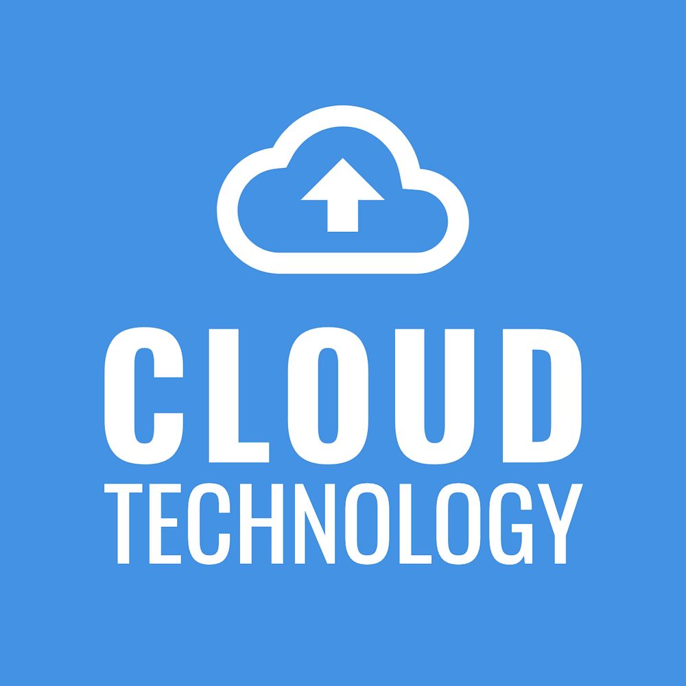 Cloud technology Instagram post template, editable text