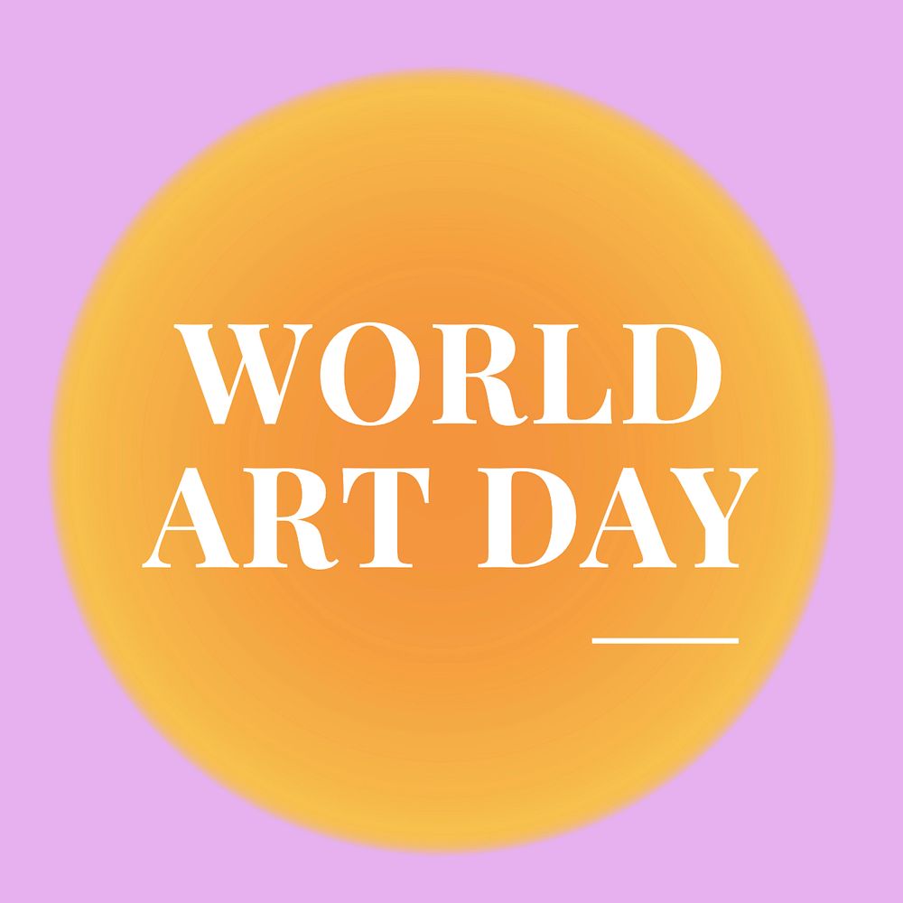 World art day Instagram post template, editable text