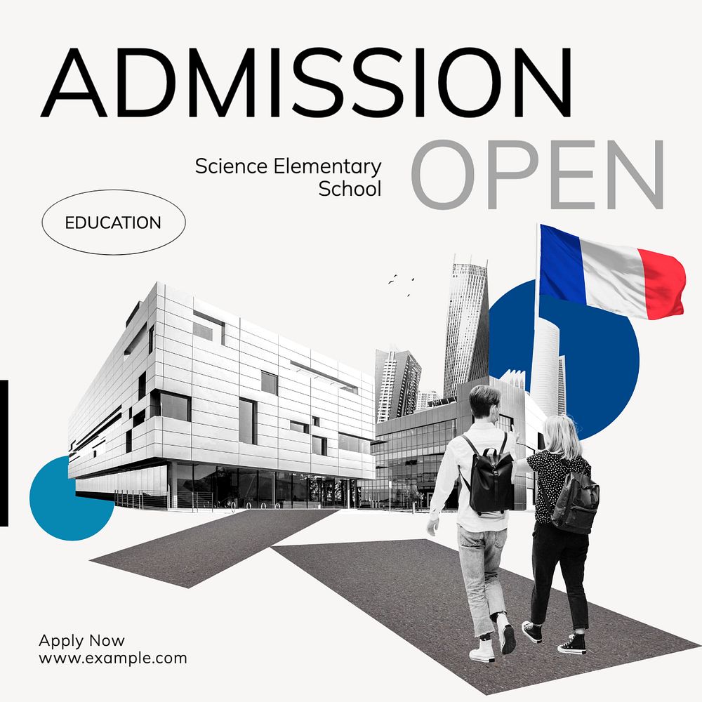 Admission open Instagram post template, editable text