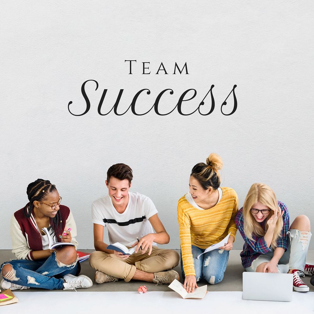 Team success Instagram post template, editable text