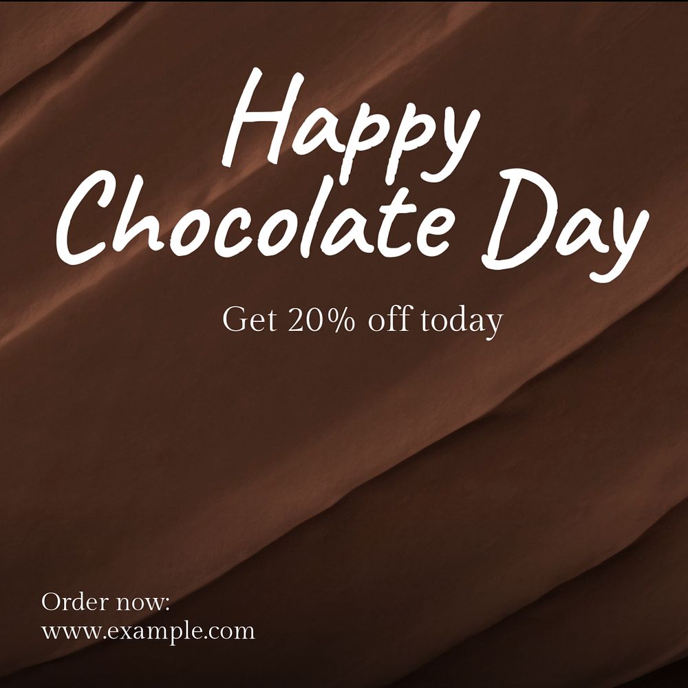 Happy Chocolate Day Instagram post template, editable text