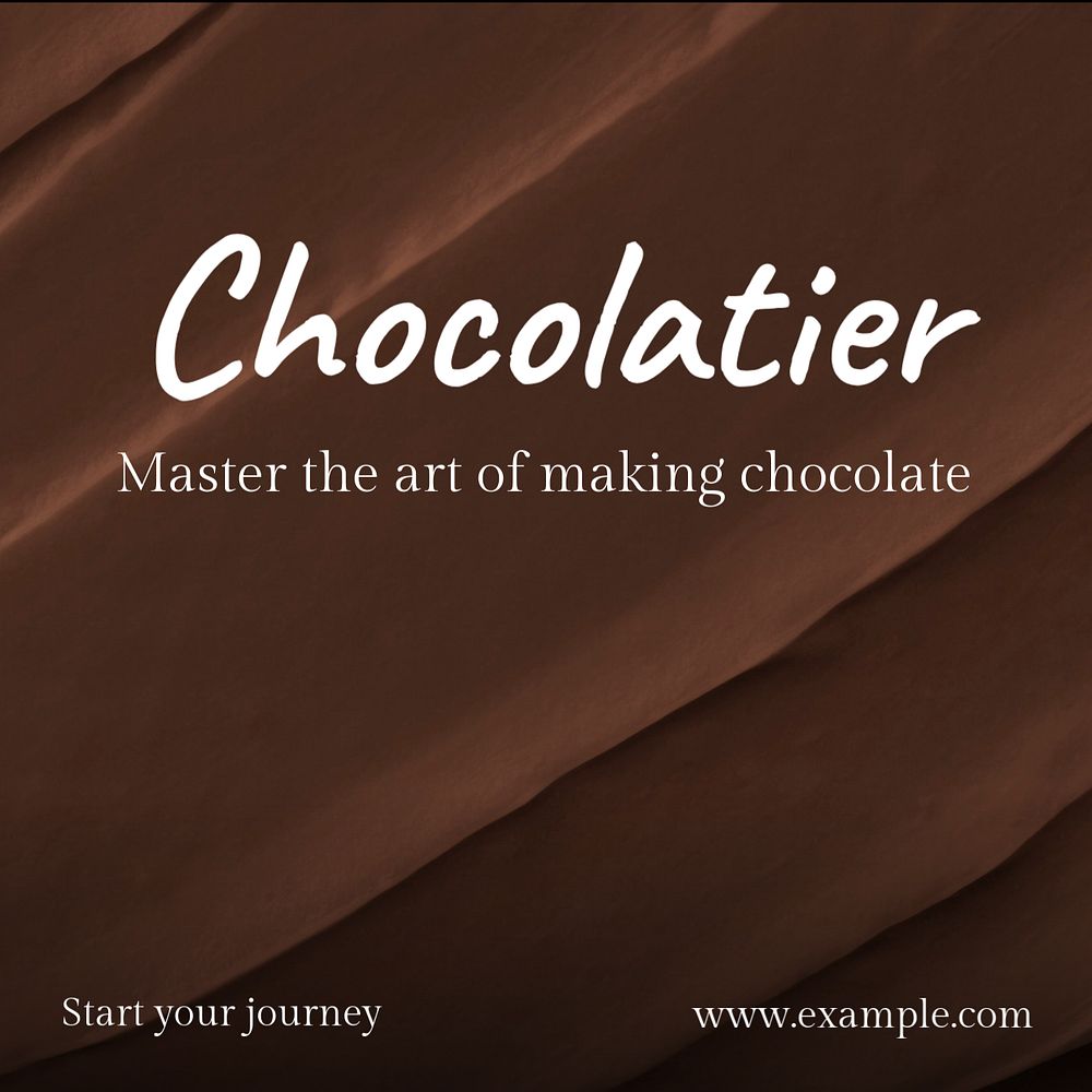 Chocolate Instagram post template, editable text