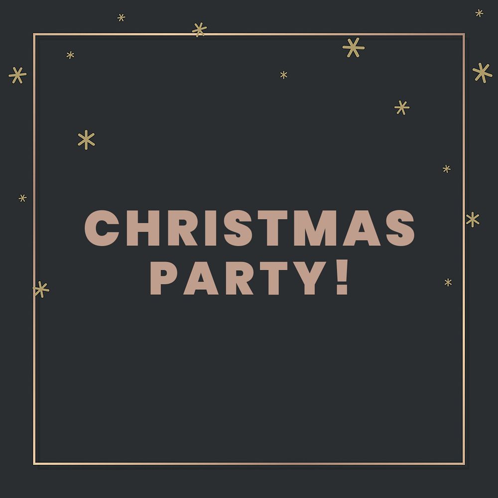 Christmas party Instagram post template, editable text