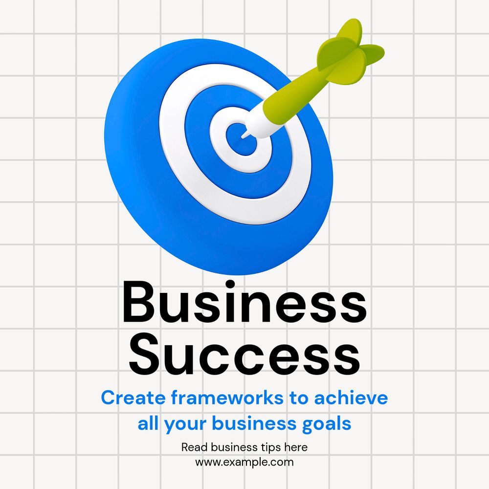 Business success Instagram post template, editable text