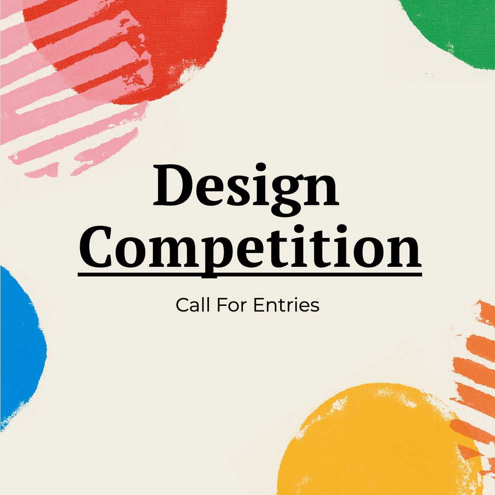 Design competition Instagram post template, editable text