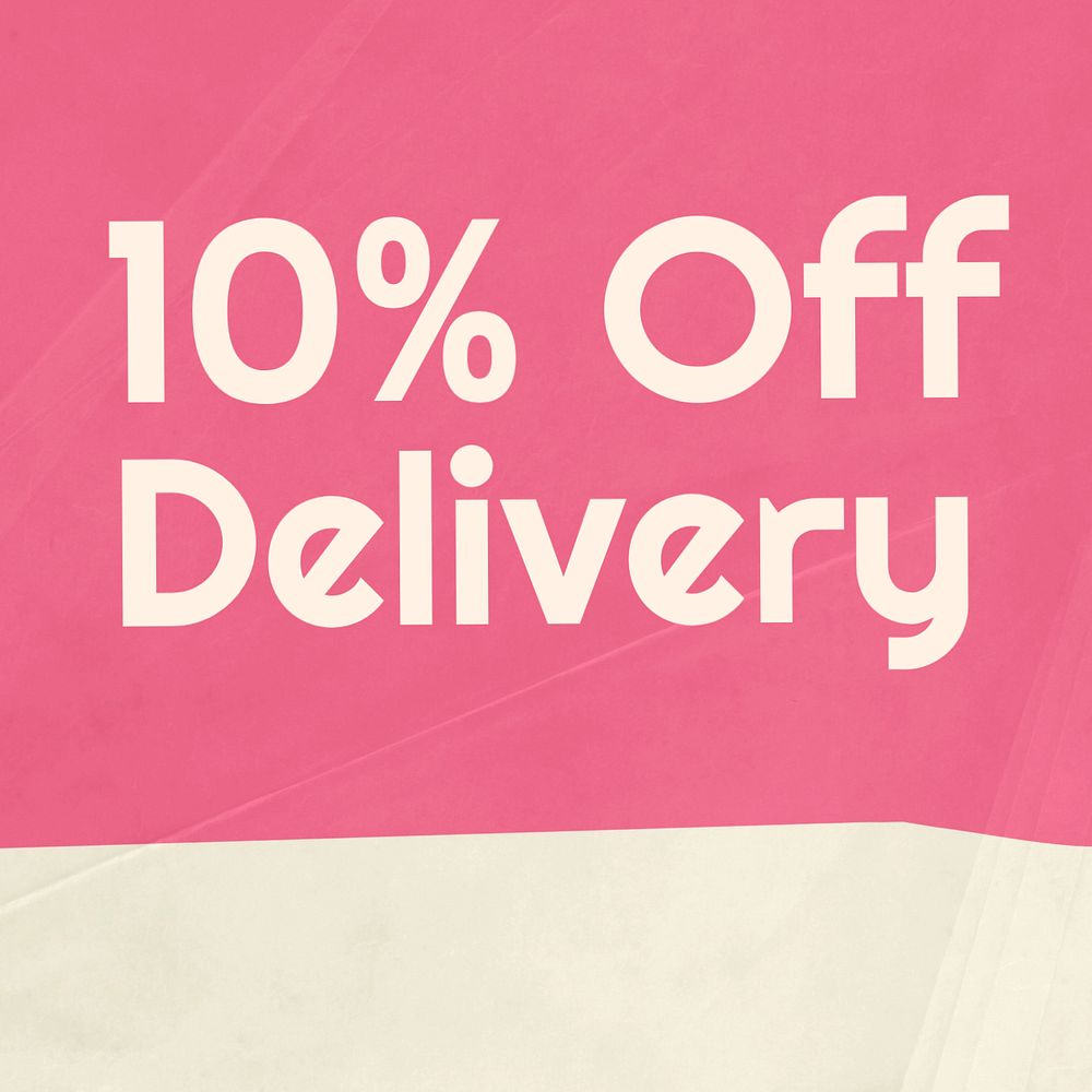 Delivery Discount Instagram post template, editable text