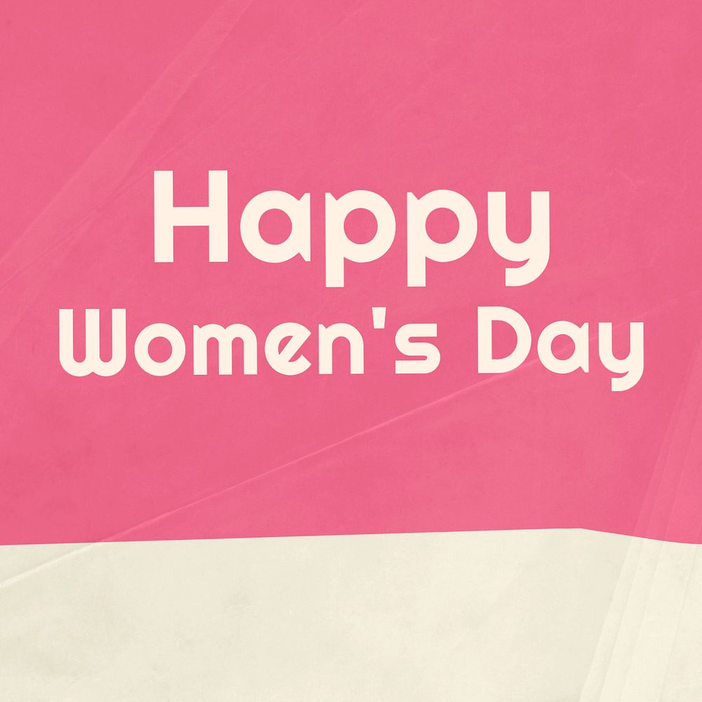 happy women's day Instagram post template, editable text