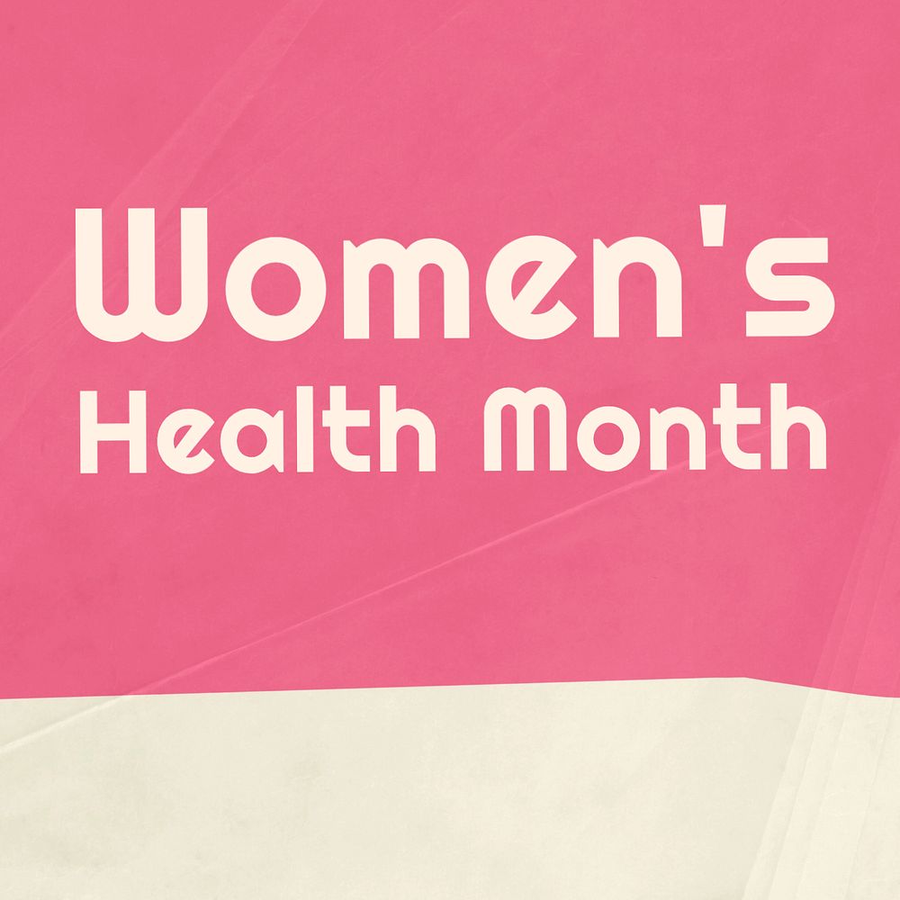 Women's health month Instagram post template, editable text