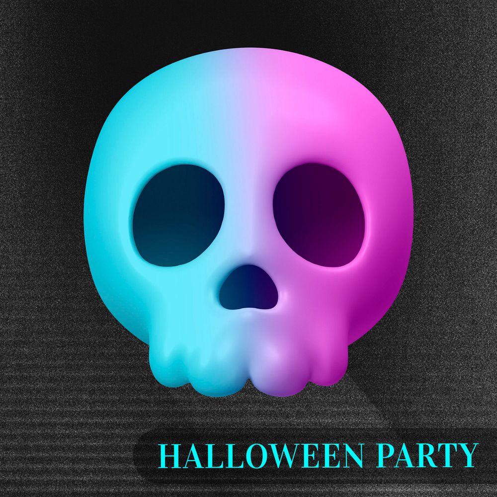 Halloween party Instagram post template, editable text