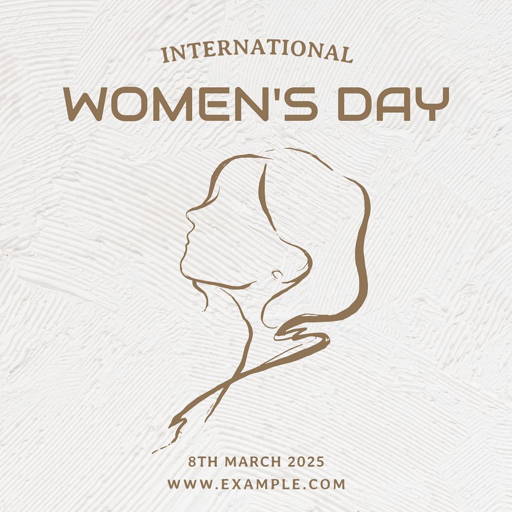 Women's day event  Instagram post template, editable text