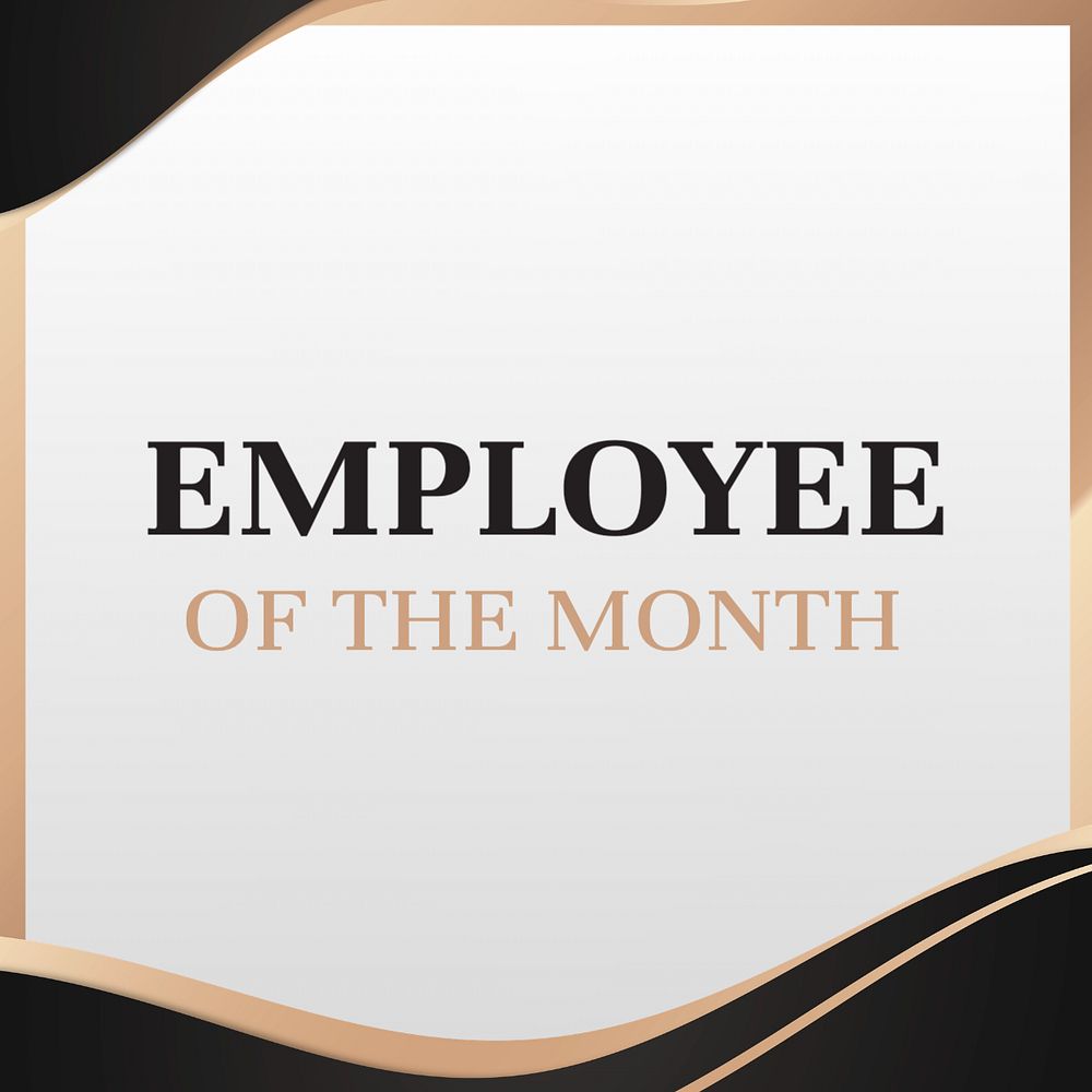 Employee of the month Instagram post template, editable text