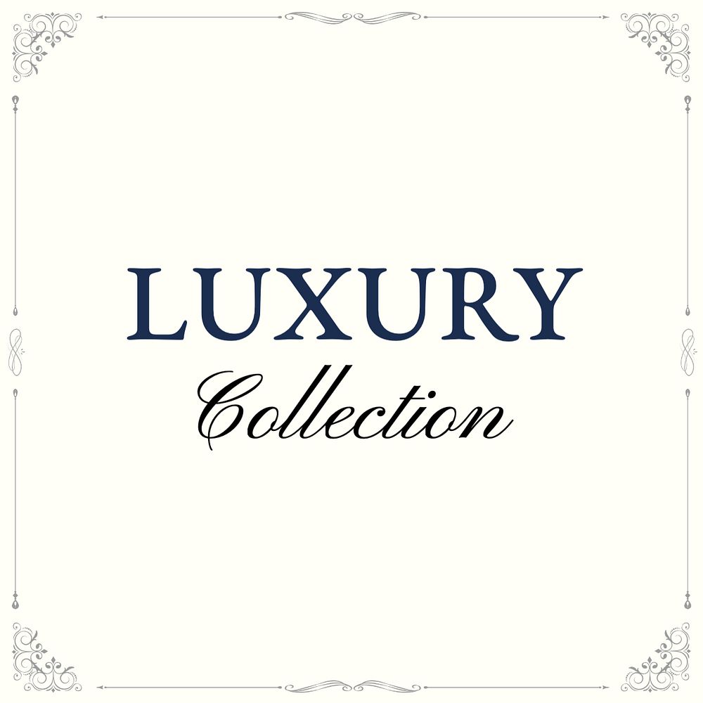 Luxury collection Instagram post template, editable text