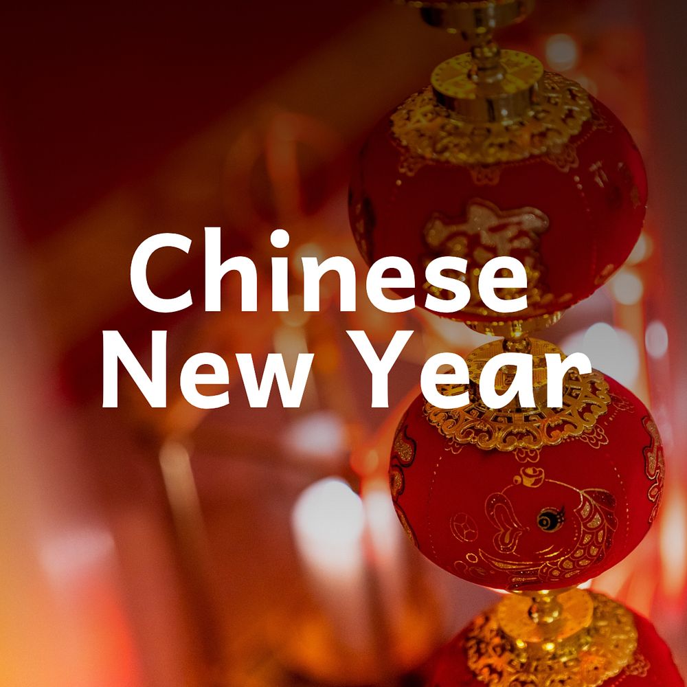 Chinese new year Instagram post template, editable text