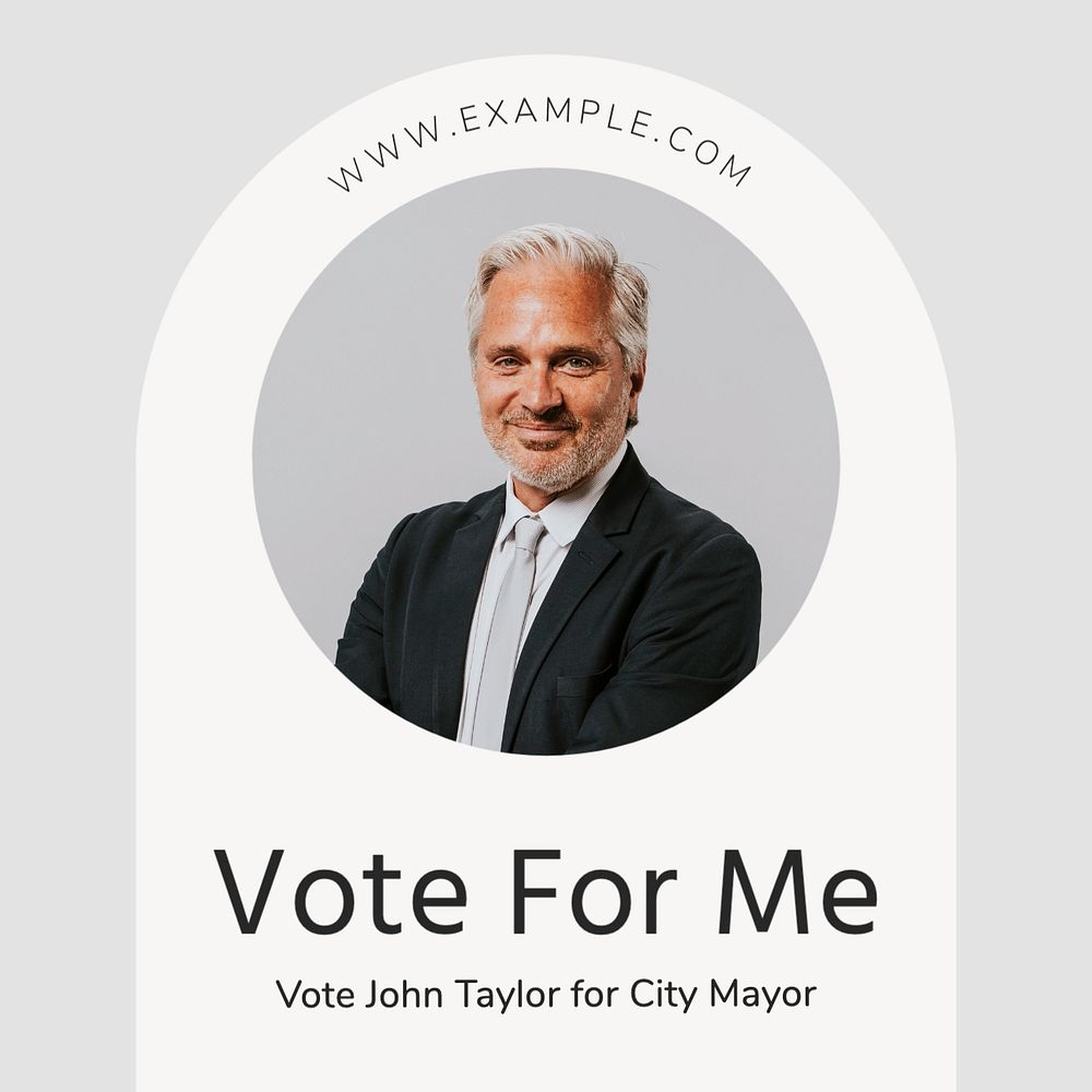 Vote for me Instagram post template, editable text