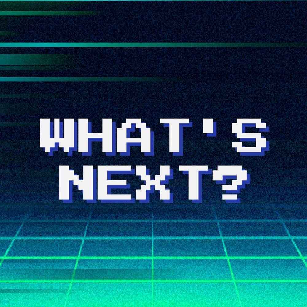 What's next? Instagram post template, editable text