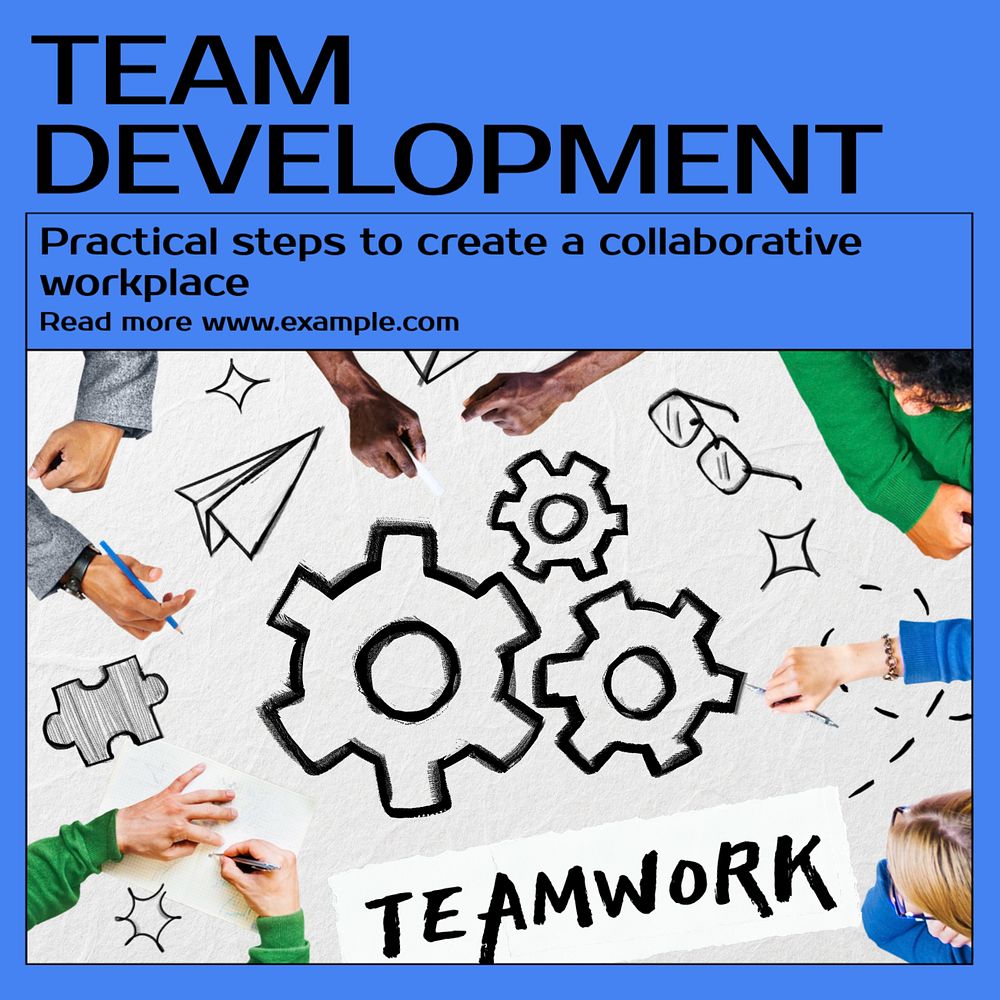 Team development Instagram post template