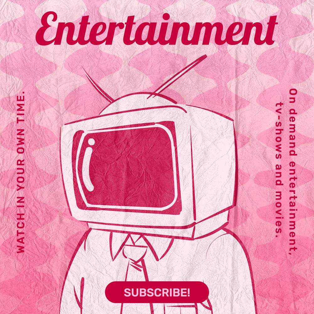 Entertainment Instagram post template, editable text