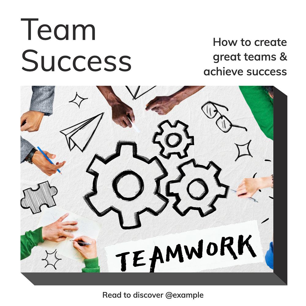 Team success Instagram post template