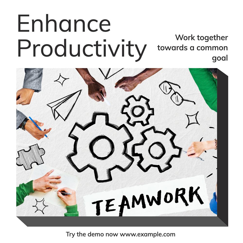 Enhance productivity Instagram post template