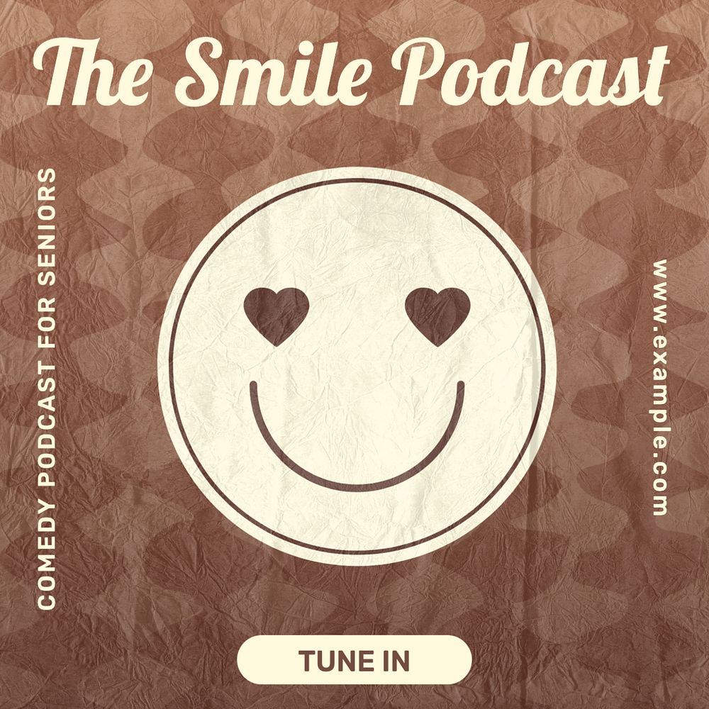 Comedy podcast Instagram post template, editable text