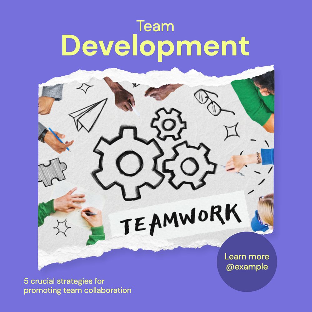 Team collaboration Instagram post template