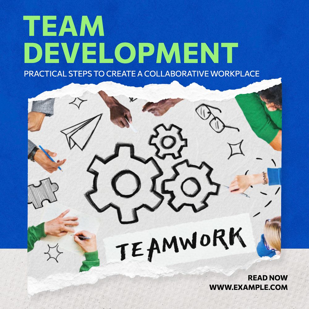 Team development Instagram post template