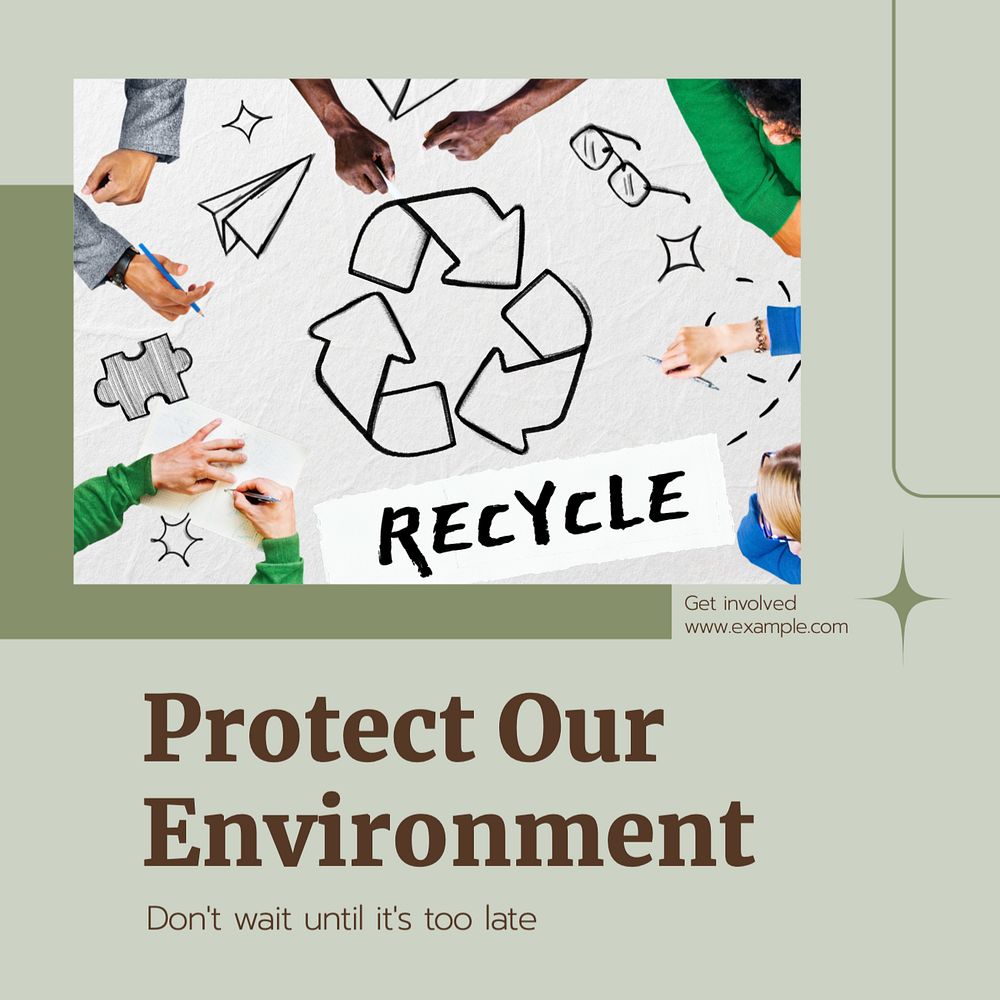 Protect our environment Instagram post template