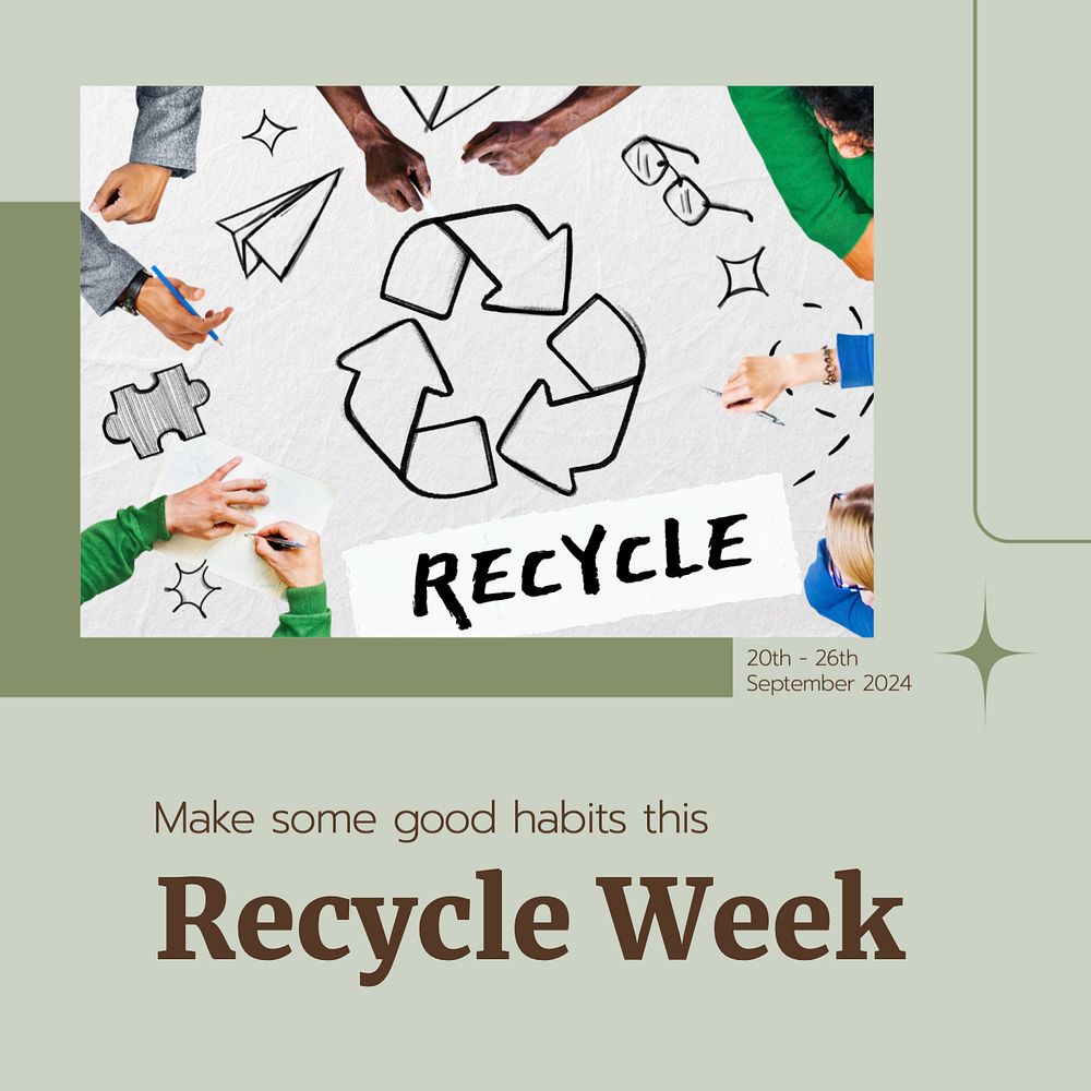 Recycle week Instagram post template