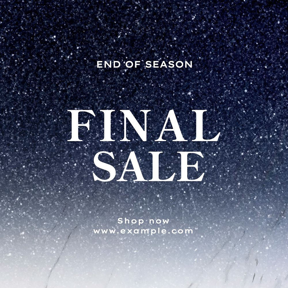 Final sale Instagram post template, editable text